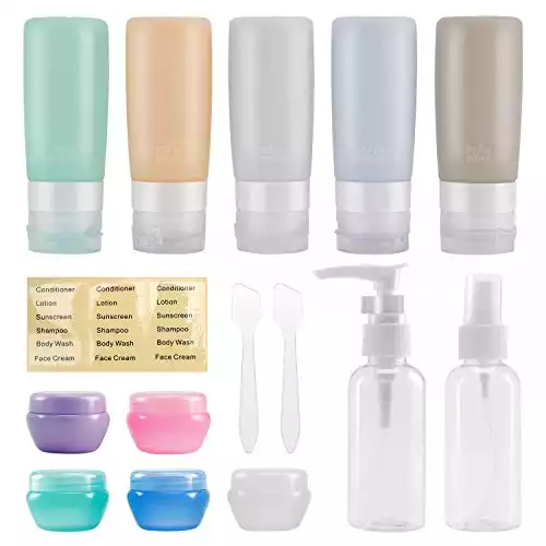 5 packs Refillable Clear Plastic Squeeze Bottles with Flip Cap - TSA  Approved for Liquid Toiletries, Shampoo, Conditioner, and Lotion - BPA Free  - Perfect for Business Trips and Personal Travel